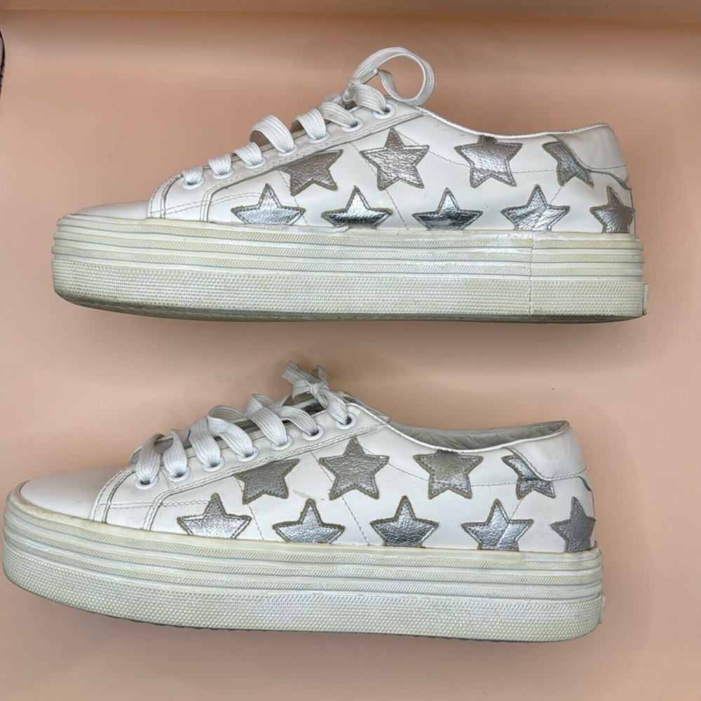 St Laurent Star Court Sneakers